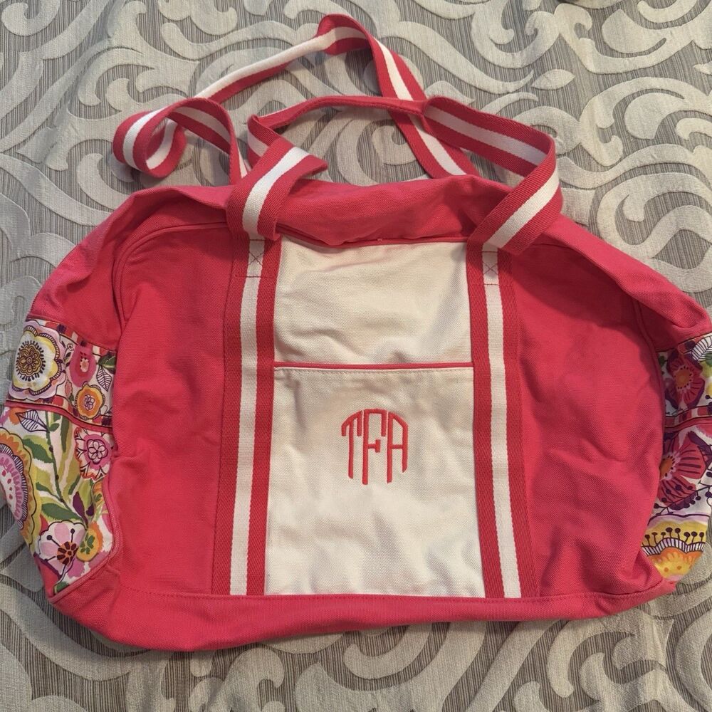 Vera Bradley Monogrammed Duffle Bag TFA